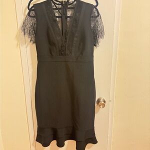 VENUS Elegant Black Lace Dress